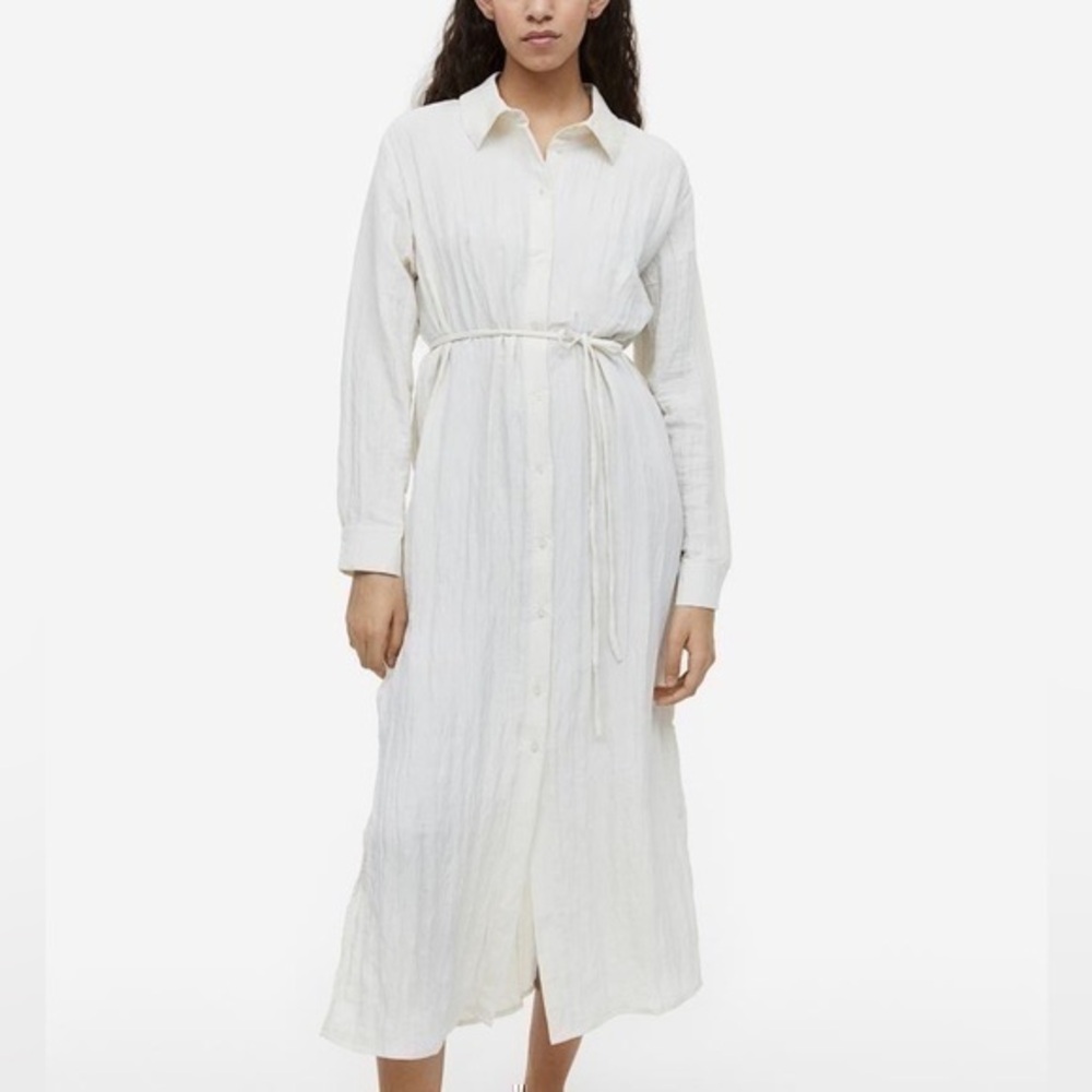 NWT Cream maxi shirt dress